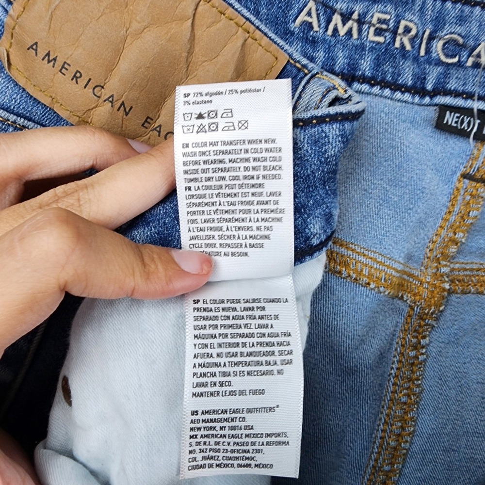 American Eagle Ne(x)t Level Flex Jeans Men 42x34 Light Blue Stretch Straight - Picture 8 of 8